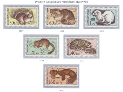 ČS 1967 / 1637-1642 / Zvieratá prírodných rezervácií **