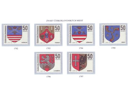 ČS 1969 / 1792-1797 / Znaky čs. miest **