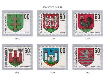 ČS 1971 / 1886-1891 / Znaky čs. miest **