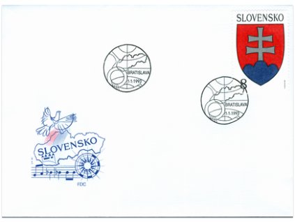 SR 1993 / 001 / Veľký štátny znak FDC