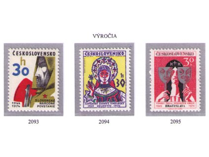ČS 1974 / 2093-2095 / Výročia **