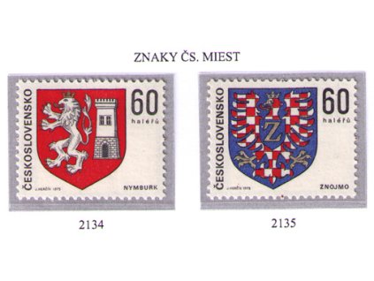 ČS 1975 / 2134-2135 / Znaky čs. miest **