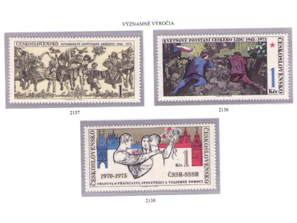 ČS 1975 / 2136-2138 / Významné výročia **