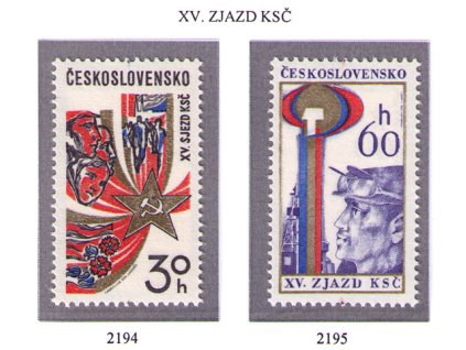 ČS 1976 / 2194-2195 / XV. zjazd KSČ **
