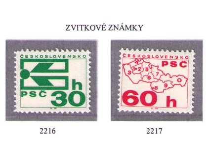 ČS 1976 / 2216-2217 / Zvitkové známky **