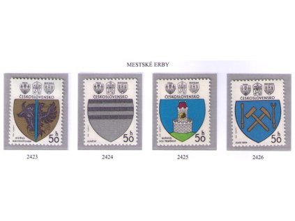 ČS 1980 / 2423-2426 / Znaky čs. miest **