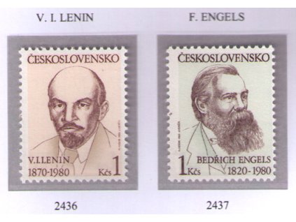 ČS 1980 / 2436-2437 / V. I. Lenin, B. Engels **