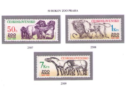 ČS 1981 / 2507-2509 / 50 rokov ZOO Praha **