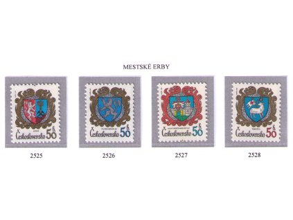 ČS 1982 / 2525-2528 / Znaky čs. miest **