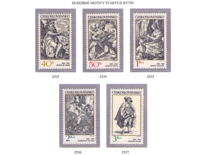 ČS 1982 / 2533-2537 / Hudobné motívy na rytinách **
