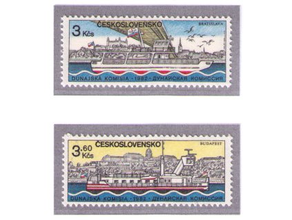 ČS 1982 / 2551-2552 / Dunaj rieka spolupráce **