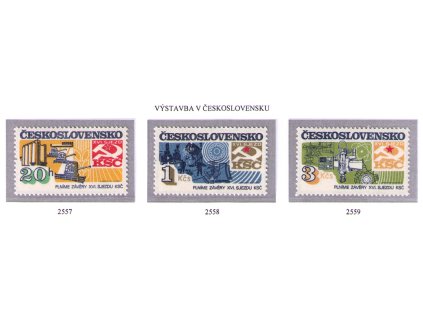 ČS 1982 / 2557-2559 / Socialistická výstavba **