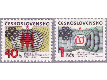 ČS 1983 / 2582-2583 / Výročia rozhlasu a televízie **