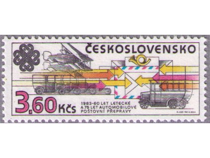 ČS 1983 / 2584 / Výročia poštovej prepravy **