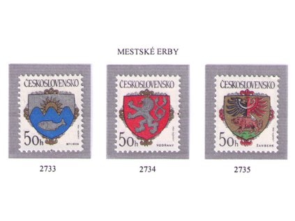 ČS 1986 / 2733-2735 / Znaky čs. miest **