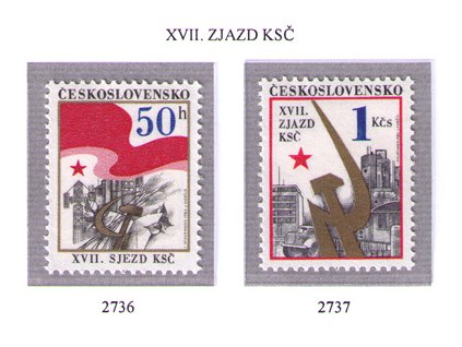 ČS 1986 / 2736-2737 / Zjazd KSČ **