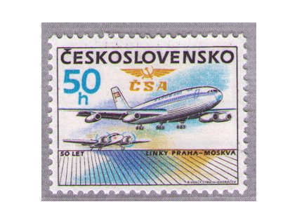 ČS 1986 / 2743 / 50. výročie letov Praha-Moskva **