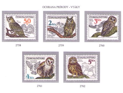 ČS 1986 / 2758-2762 / Ochrana prírody - vtáctvo **