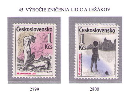 ČS 1987 / 2799-2800 / Lidice a Ležáky **