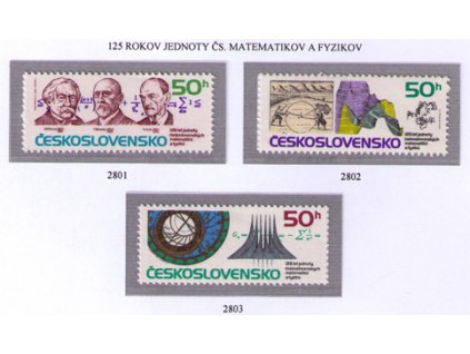 ČS 1987 / 2801-2803 / Výročie jednoty matematikov **