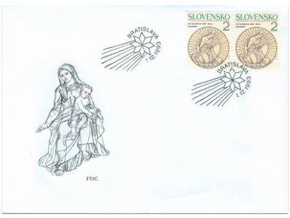 SR 1993 / 022 / Vianoce FDC
