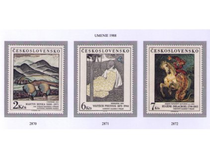 ČS 1988 / 2870-2872 / Umenie **