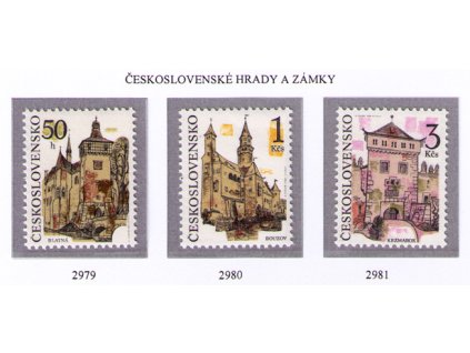 ČS 1991 / 2979-2981 / Čs. hrady a zámky **