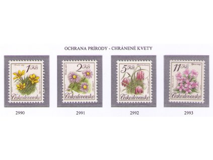 ČS 1991 / 2990-2993 / Ochrana prírody - kvety **
