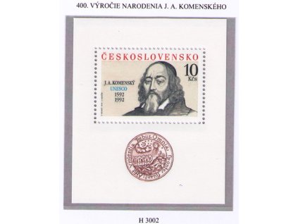 ČS 1992 / 3002 H / Jan Ámos Komenský **
