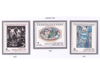 ČS 1992 / 3025-3027 / Umenie **