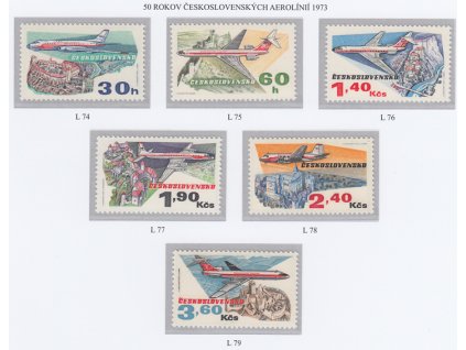 ČS Letecké: L 074-079 50. výročie ČSA