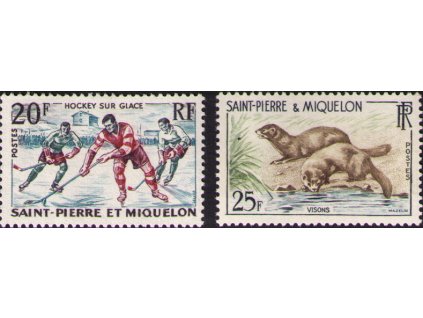 St. Pierre et Miquelon 1959 / 0390-0391 šport a fauna **