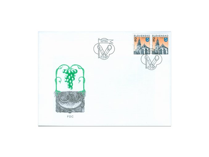 SR 1995 / 060 / Mestá - Nitra FDC