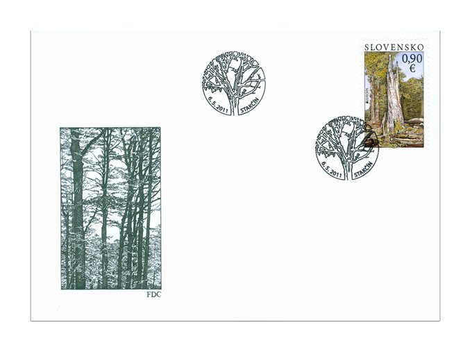 SR 2011 / 497 / EUROPA - Lesy, Národný park Poloniny FDC