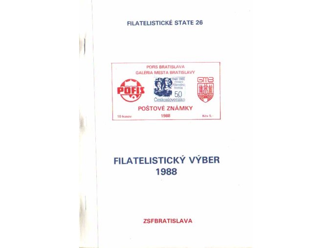 Fil. State 26 1988 / Filatelistický výber / kolektív
