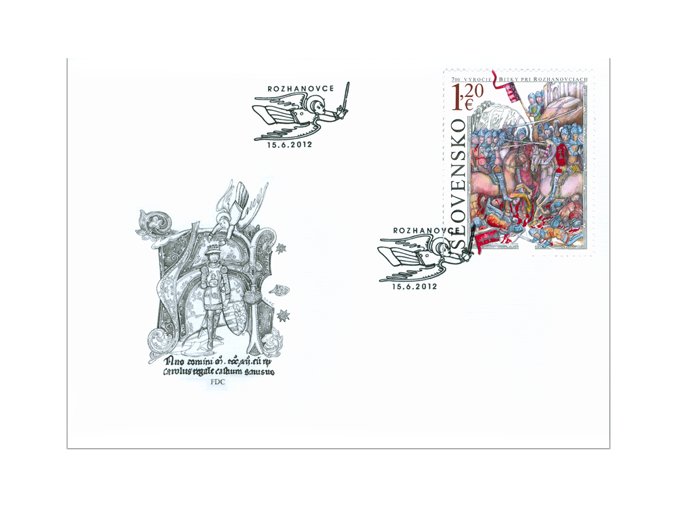 SR 2012 / 518 / 700. výročie Bitky pri Rozhanovciach FDC