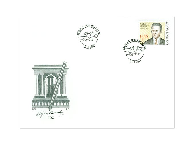 SR 2014 / 560 / Osobnosti - Štefan Osuský FDC