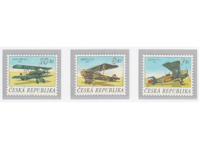 ČR 1996 / 126-128 / Čs. historické lietadlá