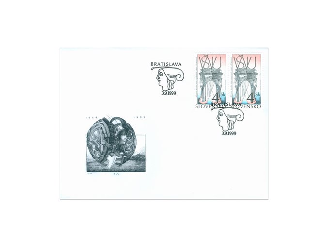 SR 1999 / 187 / 50 rokov Vysokej školy výtvarných umení FDC