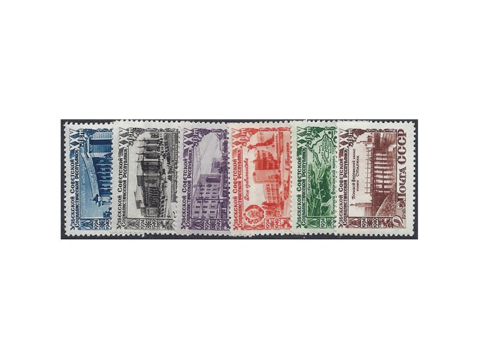 ZSSR 1950 /1432-1437/ Sovietske republiky IV: 25 rokov Uzbekistan **