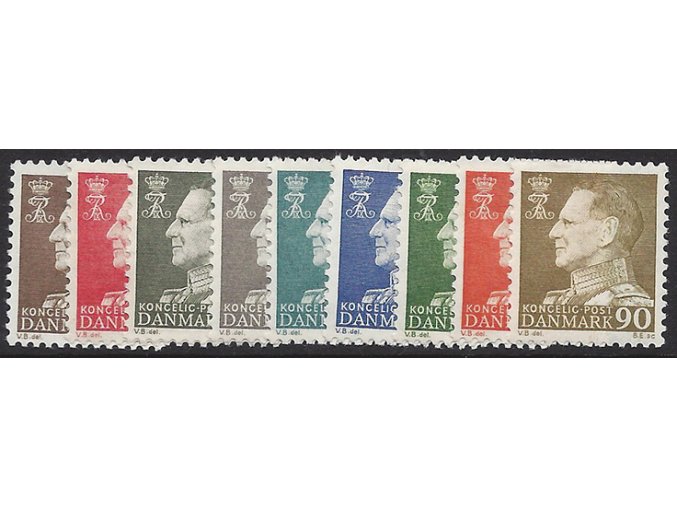 Dánsko 1961 /390-398/ Výplatná: Kráľ Frederik IX **