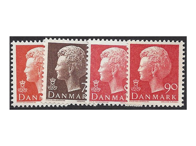 Dánsko 1974 /569-571/ Výplatné: Kráľovná Margaret II **