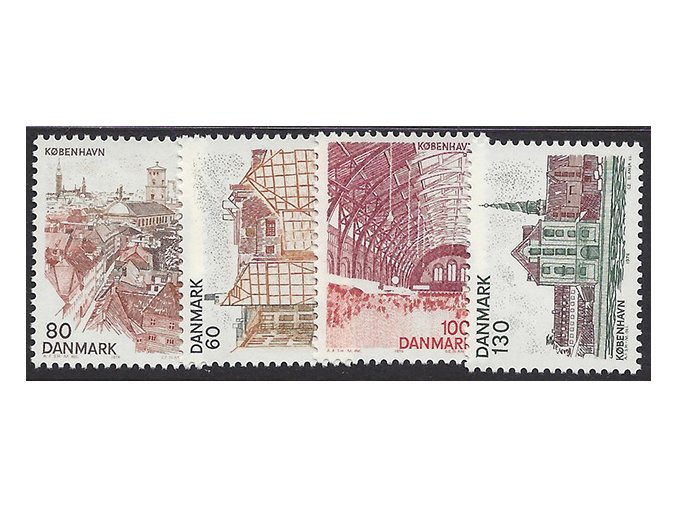 Dánsko 1976 /617-620/ Dánske regióny III: Copenhagen **