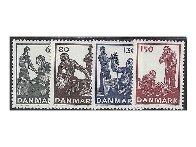 Dánsko 1976 /631-634/ Dánske Sklárstvo **
