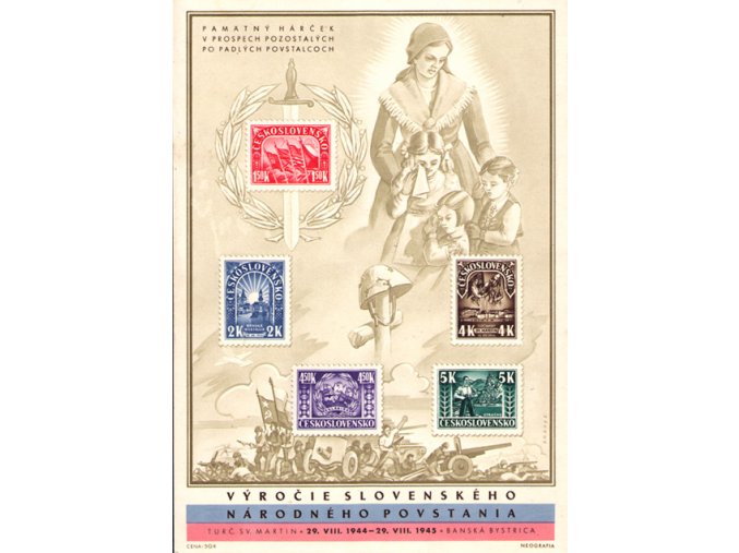 ČS 1945 / 0408-0412 H / Partizánsky hárček  (*)