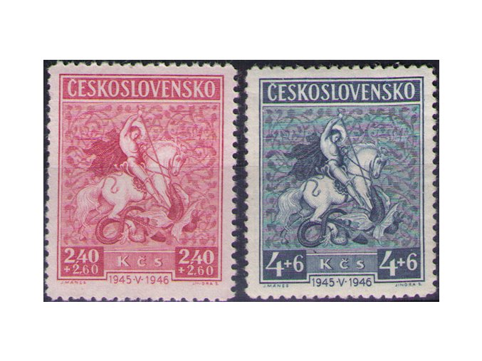 ČS 1946 / 0433-0434 / 1. výročie májového povstania  **