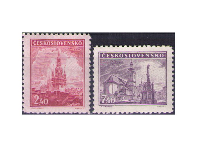 ČS 1946 / 0438-0439 / Mestá  **