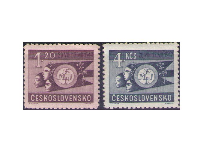 ČS 1947 / 0456-0457 / Festival mládeže  **