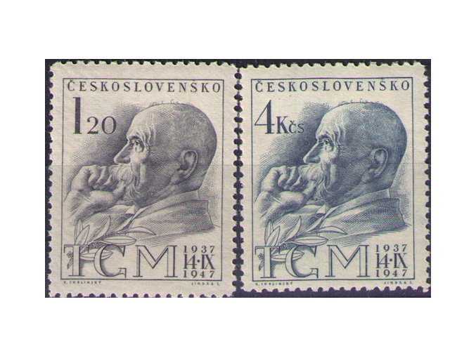 ČS 1947 / 0458-0459 / T. G. Masaryk  **