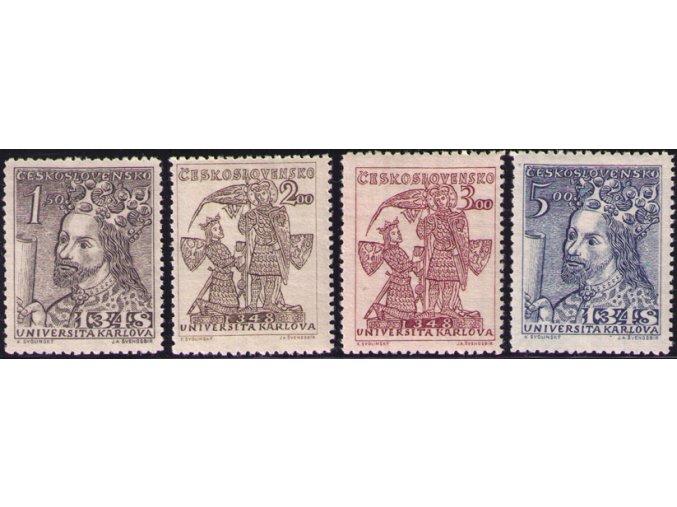 ČS 1948 / 0470-0473 / 600 r. Karlovej univerzity  **